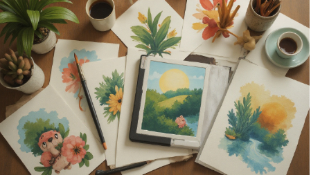 Create Watercolor Art Without Lifting a Brush (No Software Download!)